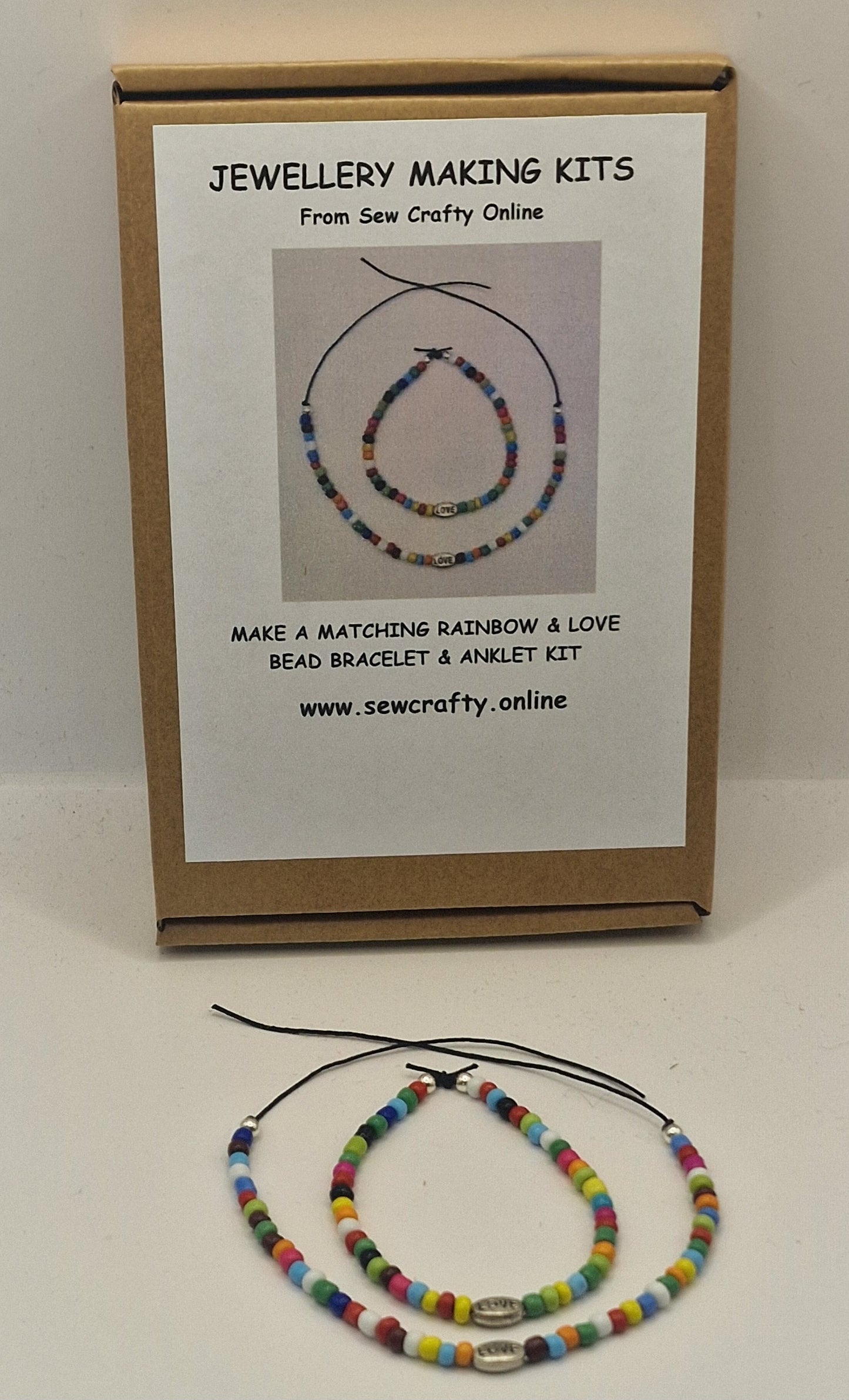 Rainbow & Love Bead Bracelet & Anklet Kit