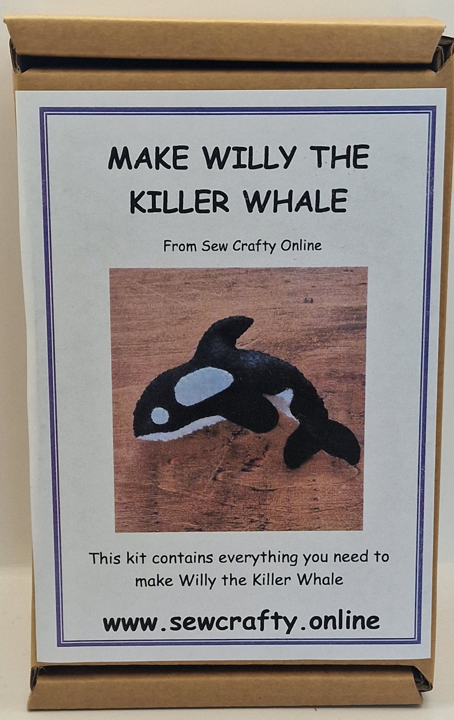 Willy the Killer Whale Sewing Kit.