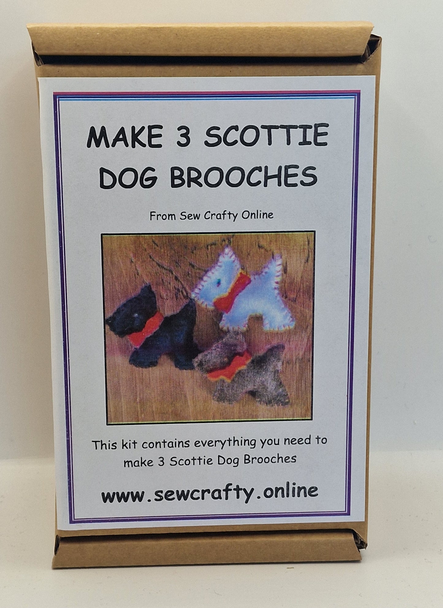 3 Scottie Dog Brooches