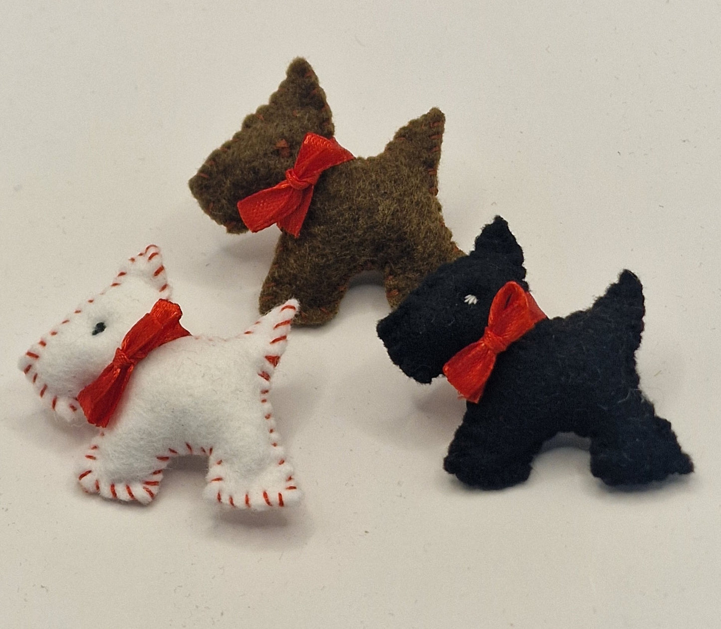 3 Scottie Dog Brooches