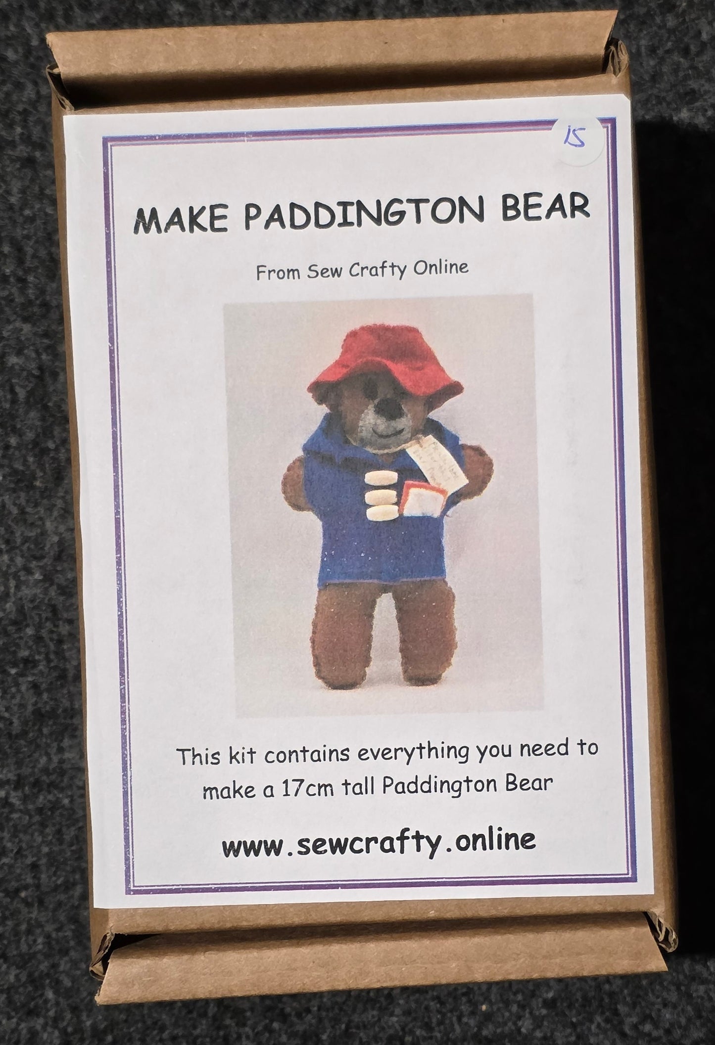 Make a 17cm Paddington Bear Sewing Kit