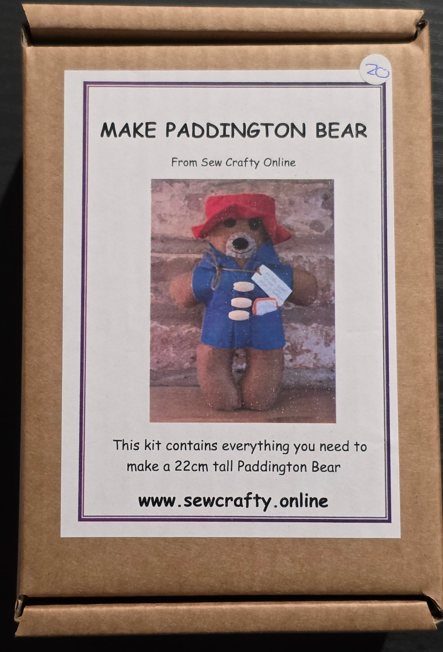 Make a 22cm Paddington Bear Sewing Kit