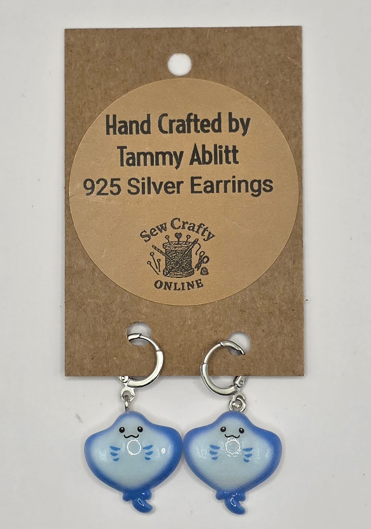 925 Silver Stingray Earrings.
