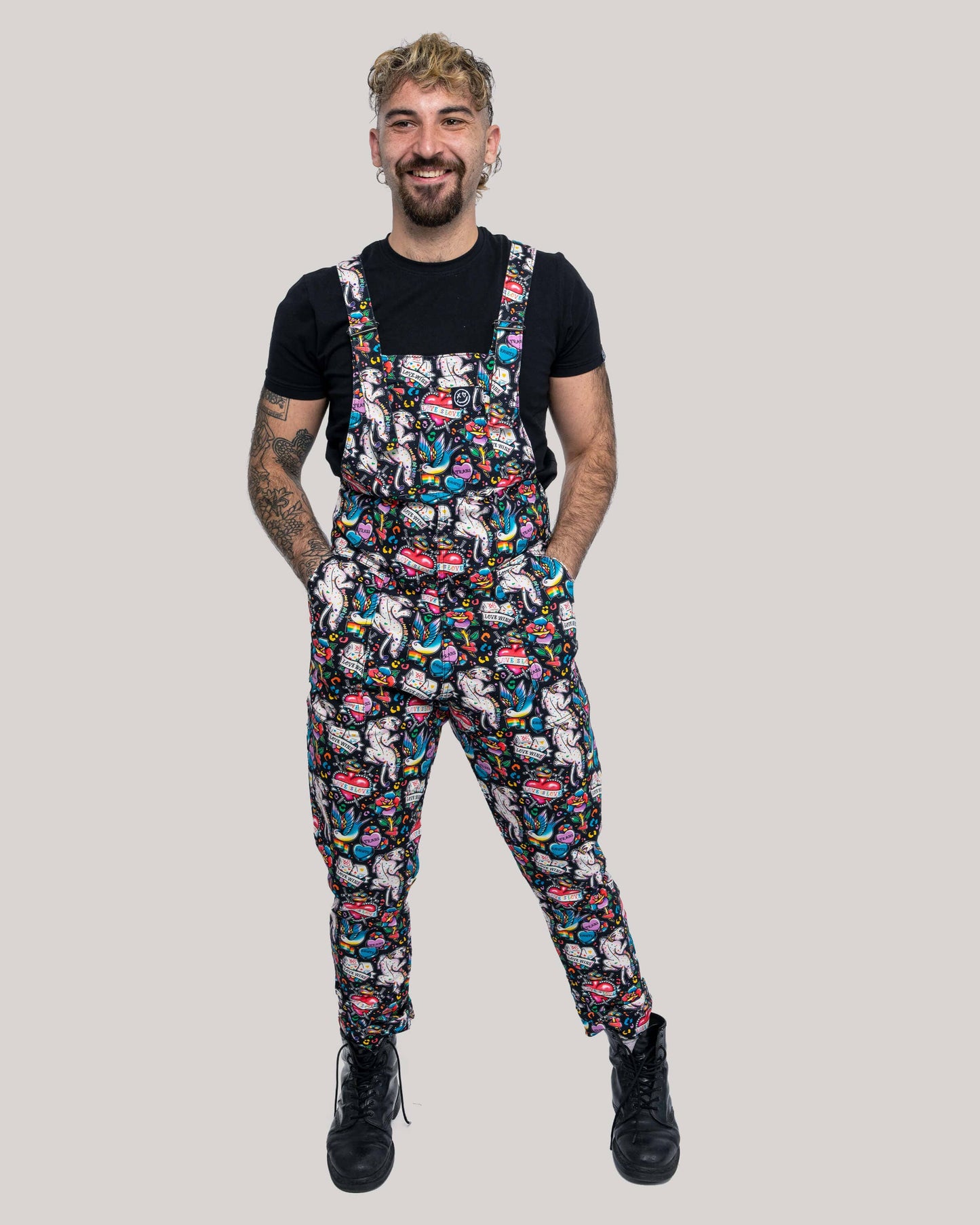 Rebel Romance PRIDE Tattoo Stretch Dungarees