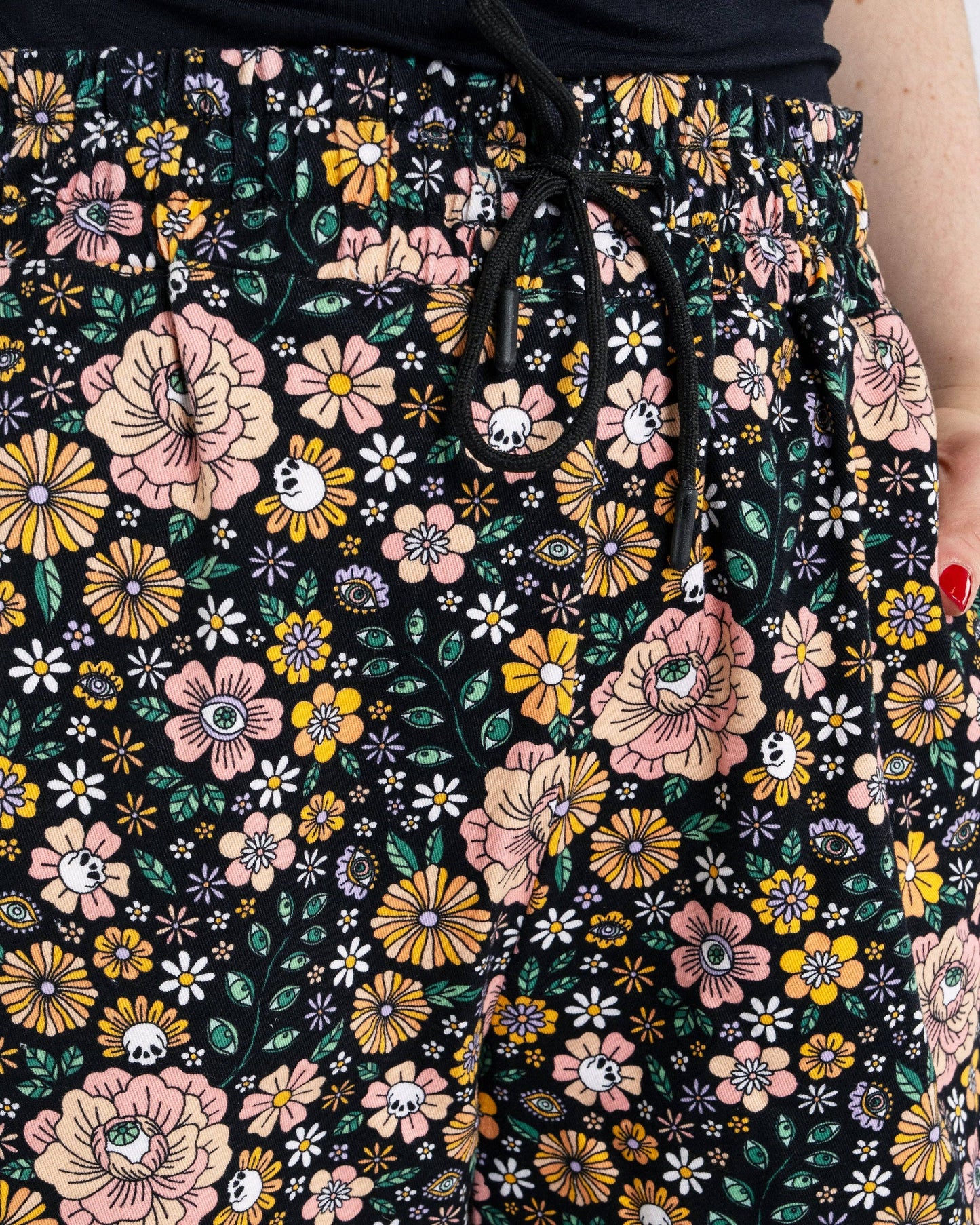 Rebel Romance Eye Spy Floral Cropped Wide Leg Trousers
