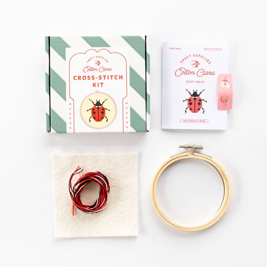Beginner Ladybird Ladybug Cross Stitch Kit