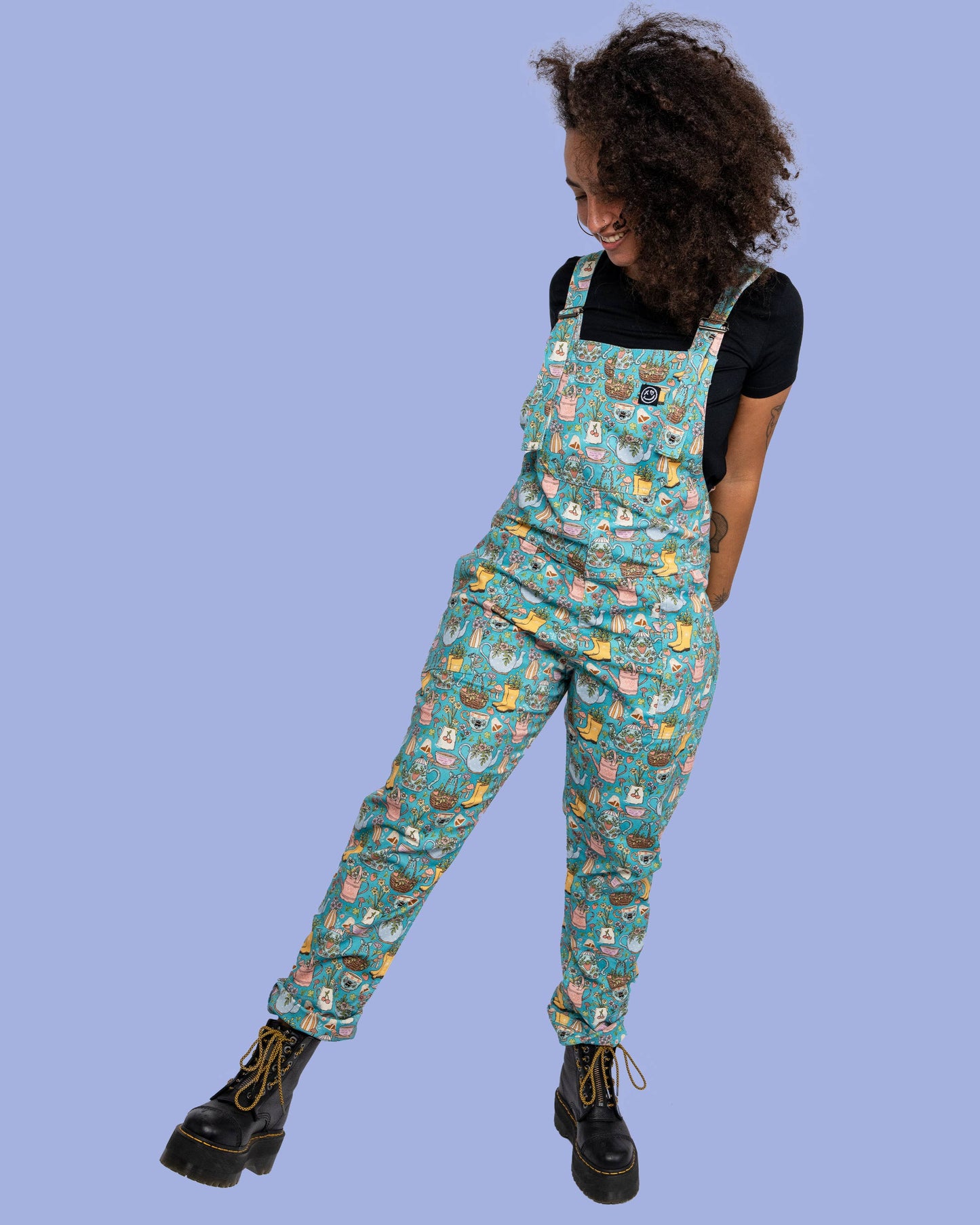 Rebel Romance Bloom & Brew Stretch Dungarees 
