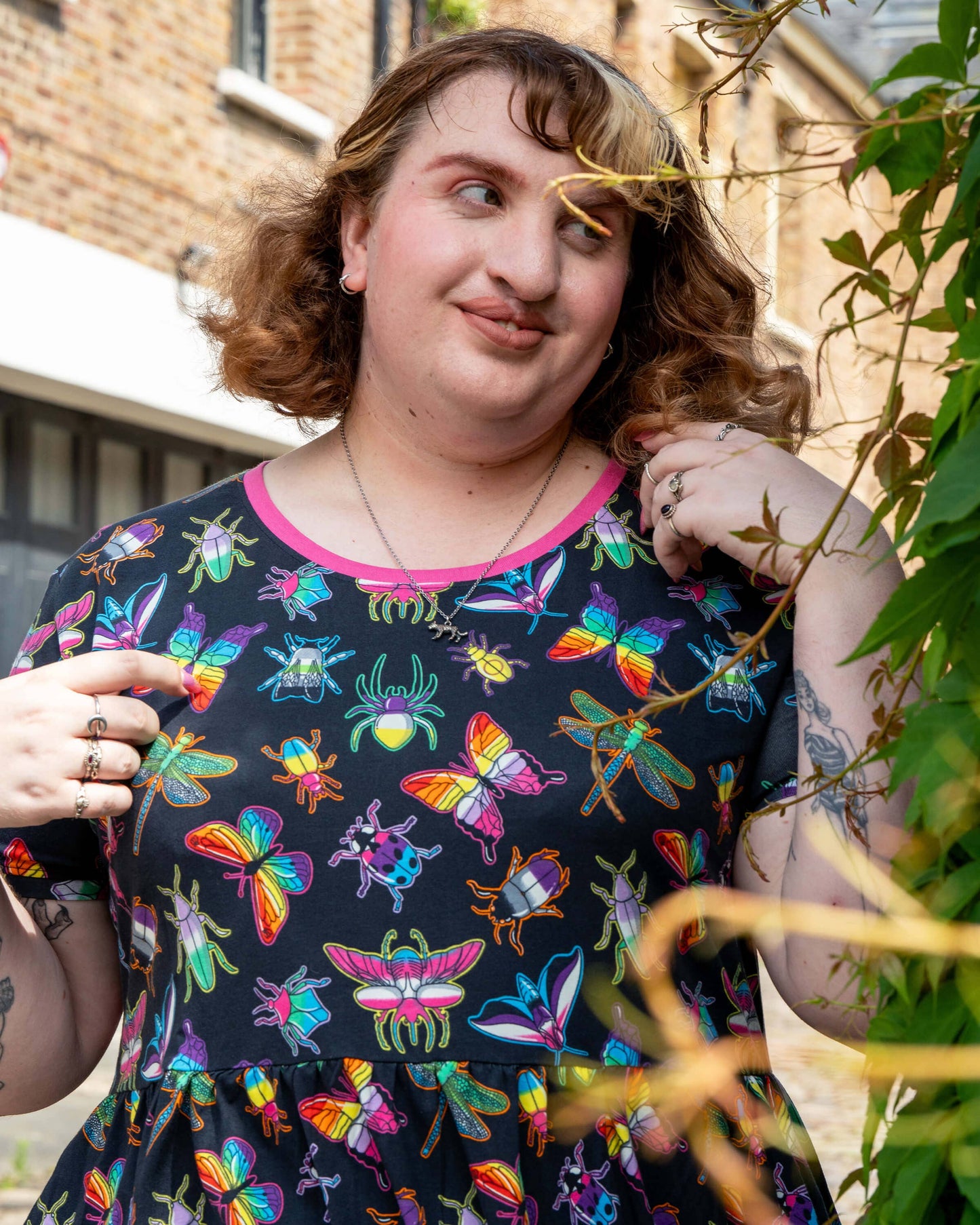 Rebel Romance PRIDE Bugs Stretch Smock Dress