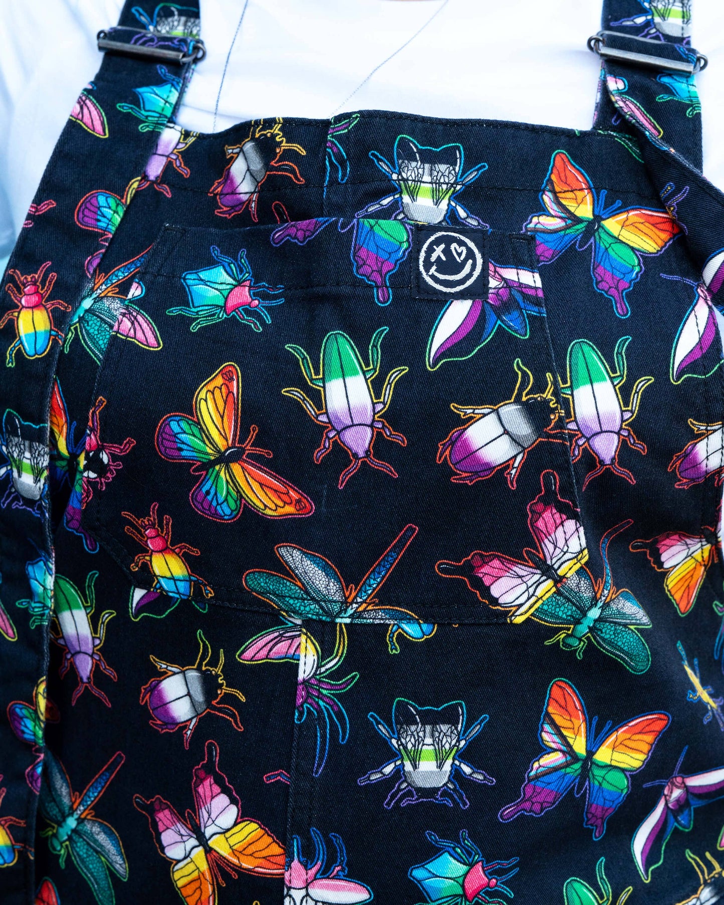 Rebel Romance PRIDE Bugs Stretch Dungarees
