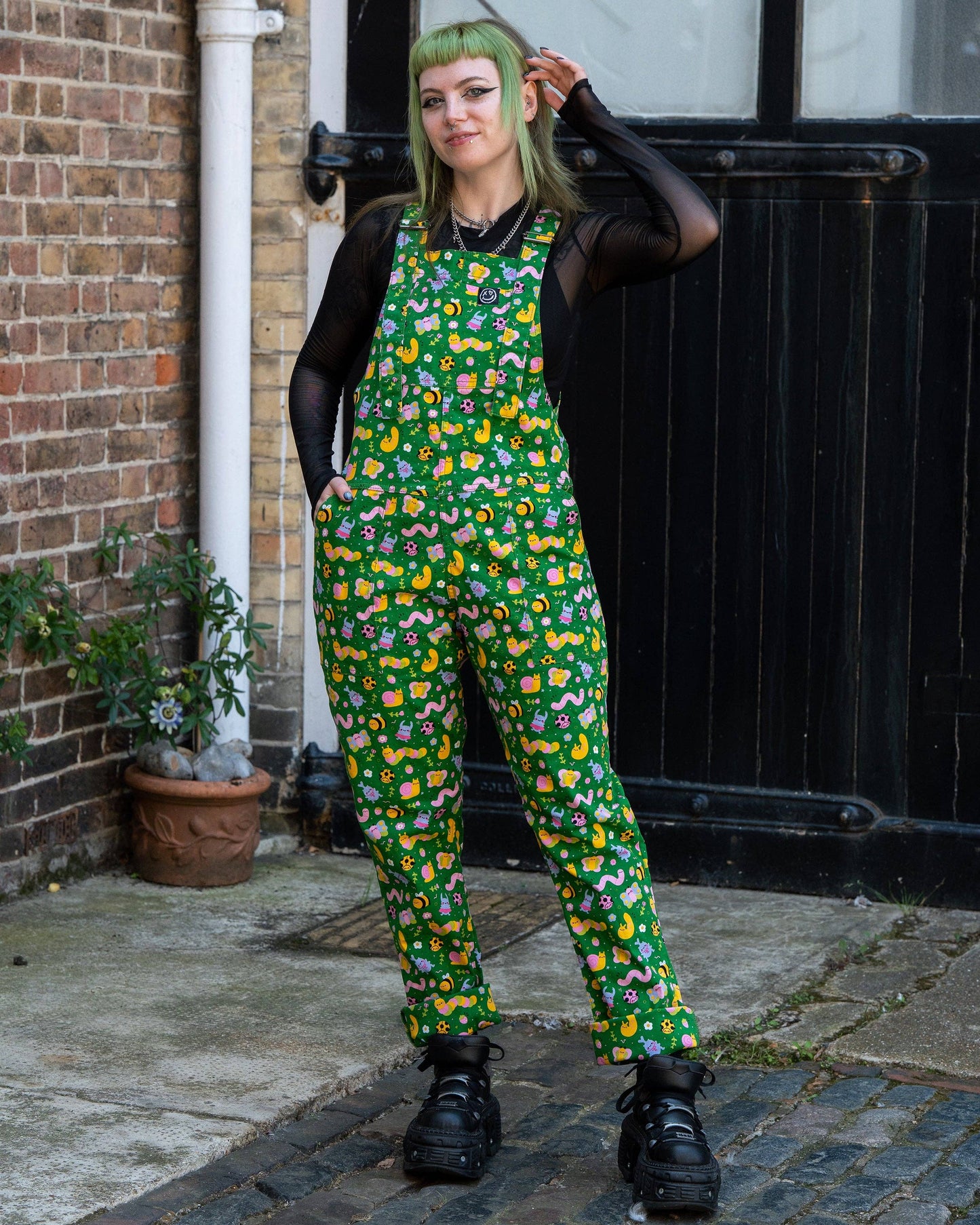 Rebel Romance x Dipstick Store Bugs Stretch Dungarees