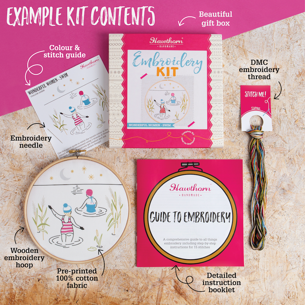 Gardening Embroidery Kit (Grow) | Complete Craft Kit