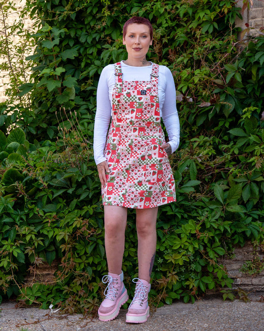 Rebel Romance Strawberry Picnic Stretch Pinafore
