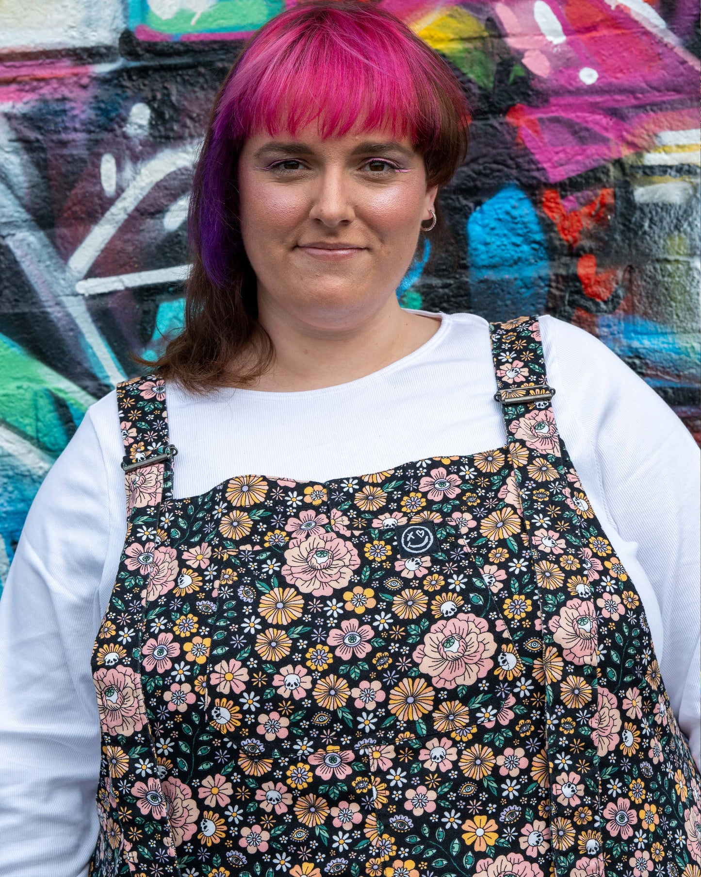 Rebel Romance Eye Spy Floral Stretch Dungarees