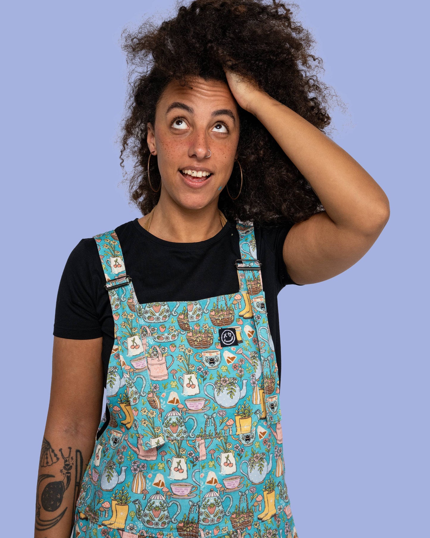 Rebel Romance Bloom & Brew Stretch Dungarees 