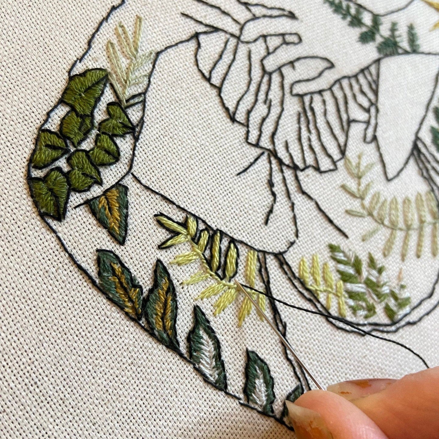 Botanical Tattoos Modern Embroidery Kit