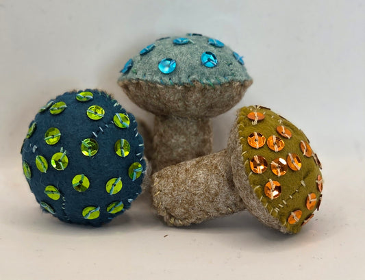 Trio of Toadstools Sewing Kit