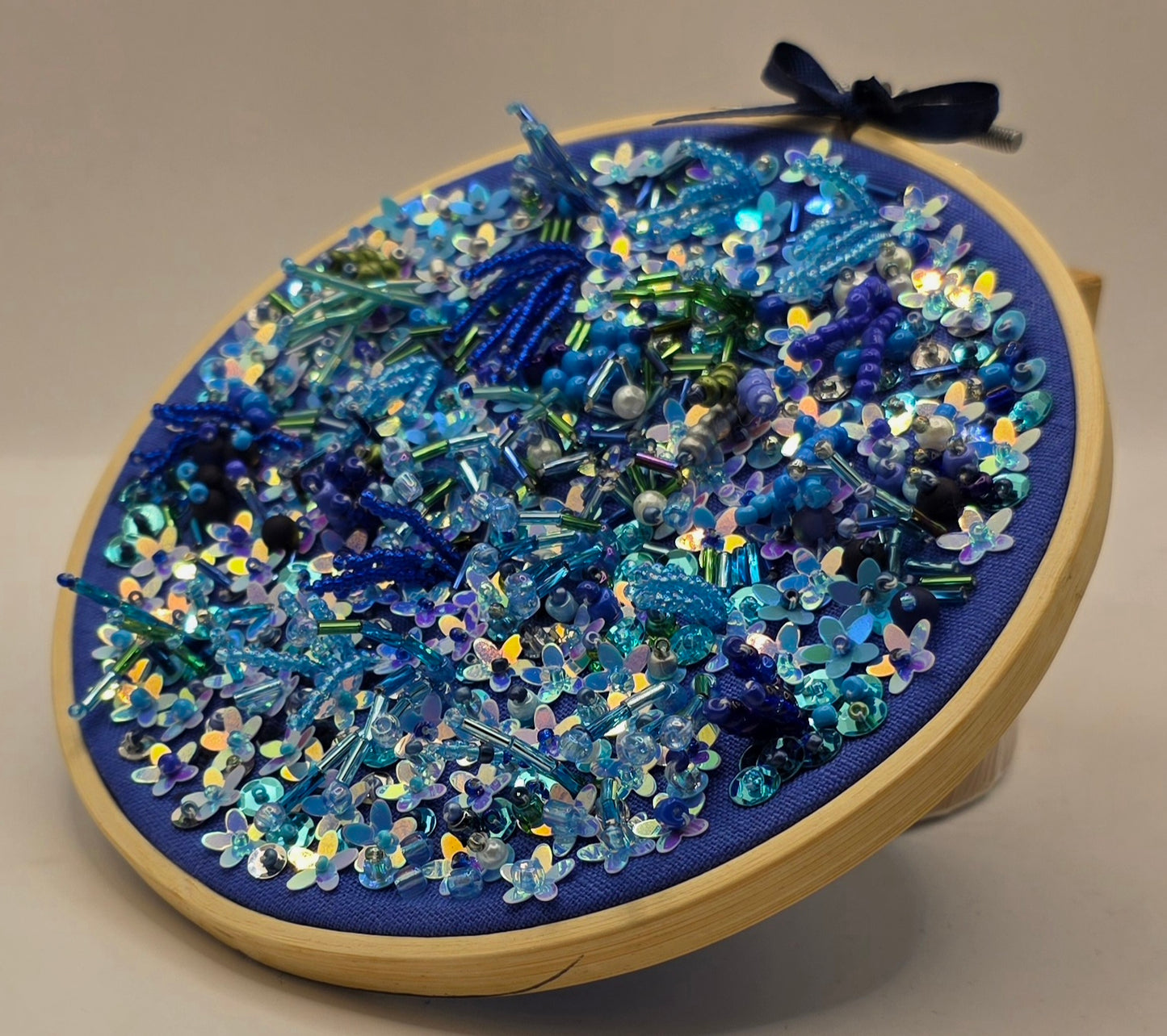 Beaded Embroidery Kit - "Ocean Blue"