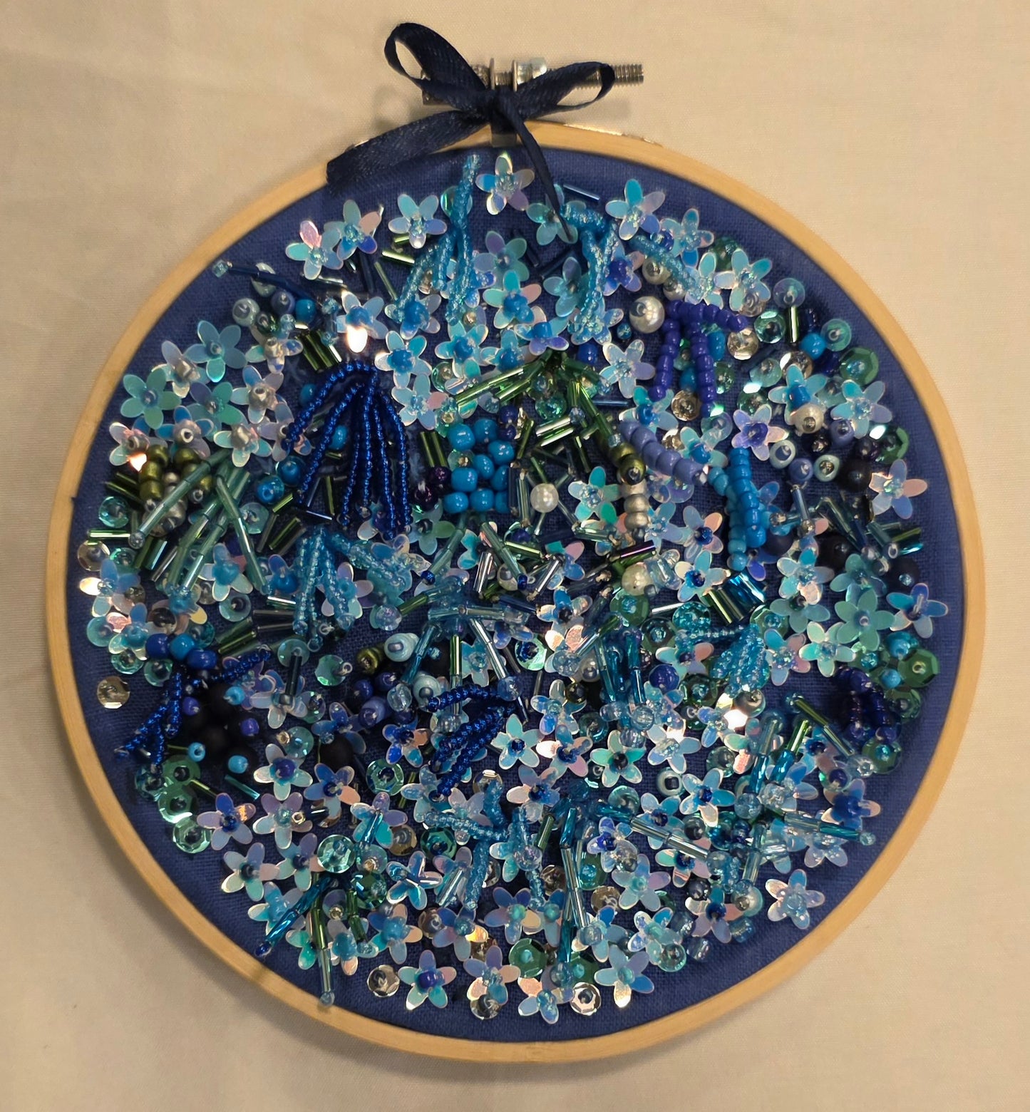 Beaded Embroidery Kit - "Ocean Blue"