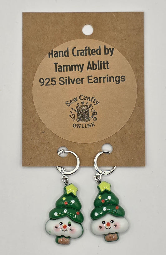 925 Silver Christmas Earrings