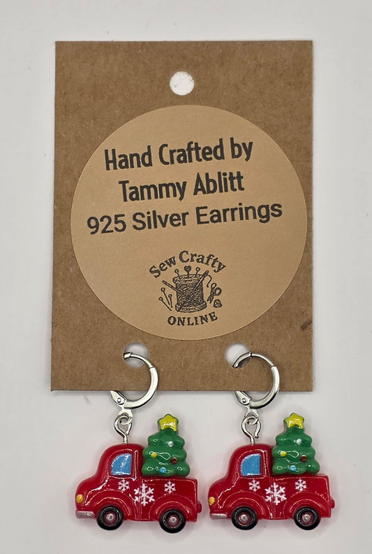 925 Silver Christmas Earrings