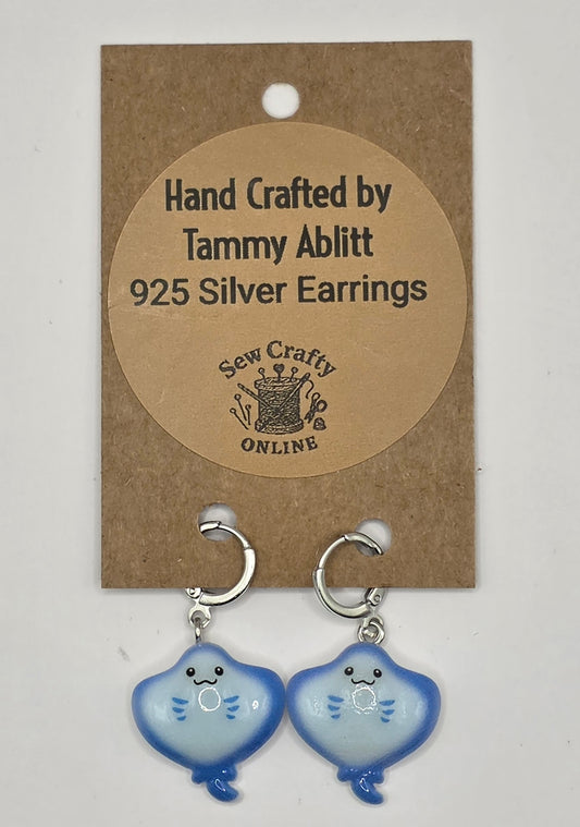 925 Silver Stingray Earrings.