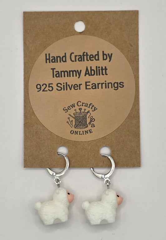 925 Silver Sheep Earrings