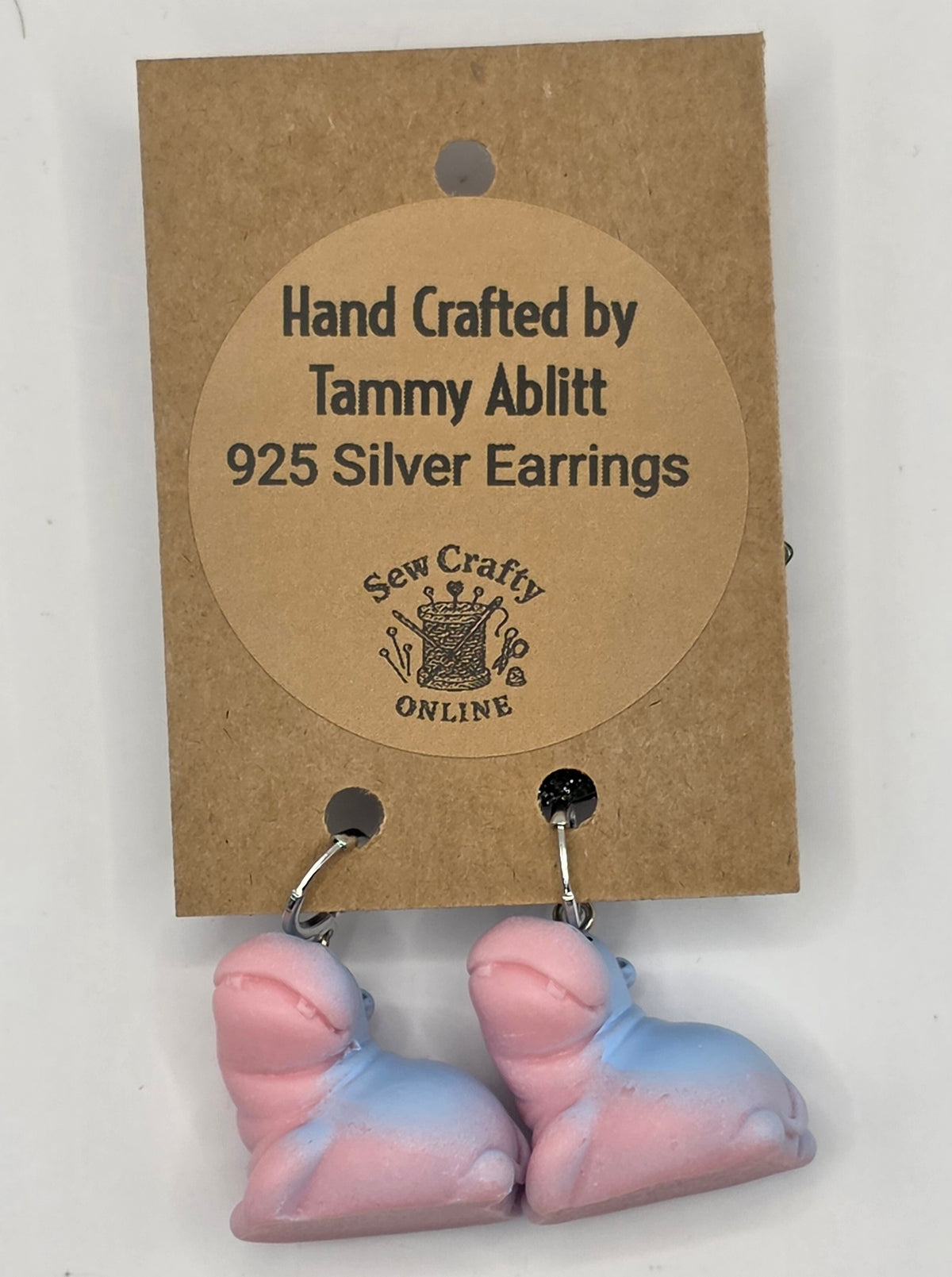 925 Silver Hippo Earrings