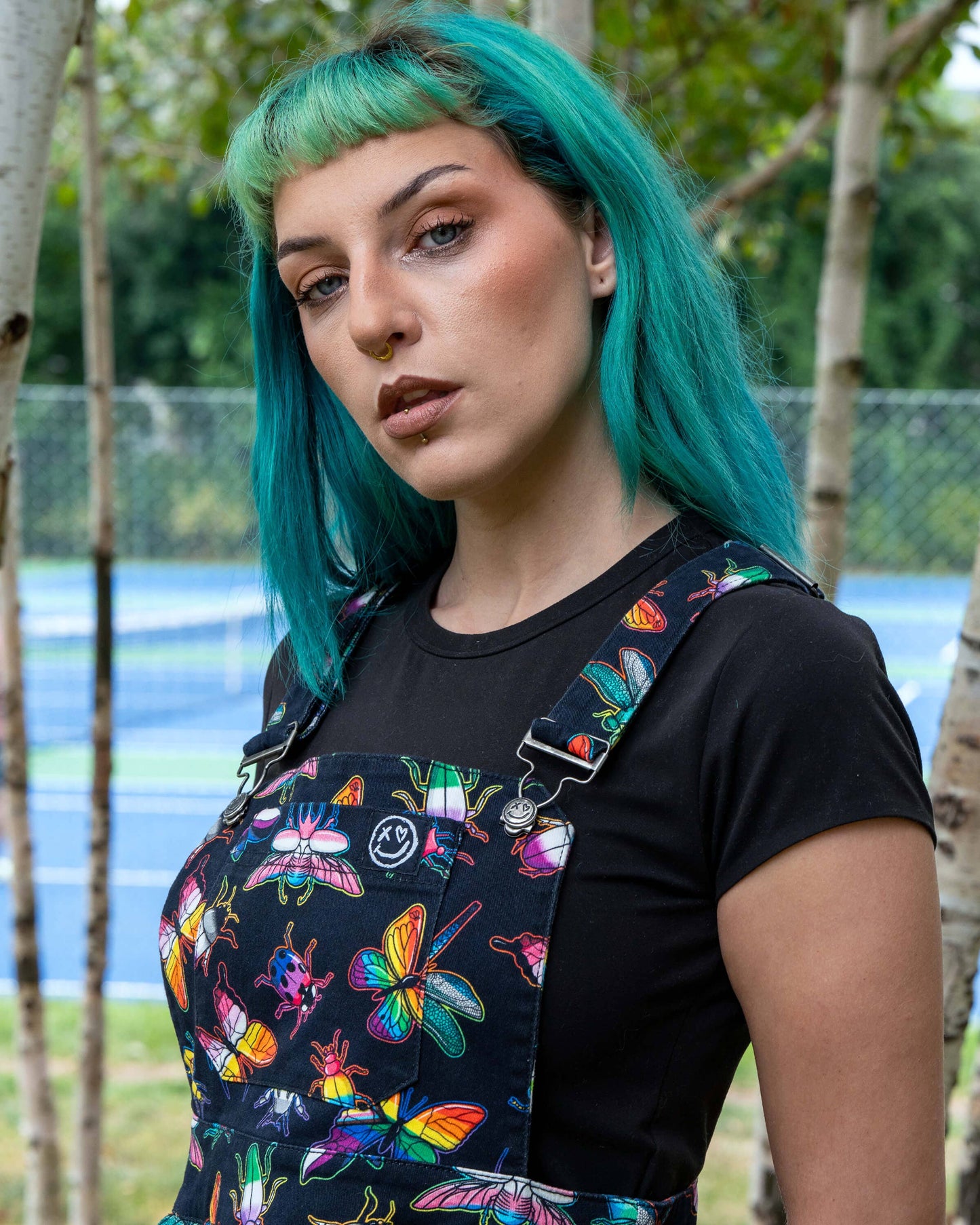 Rebel Romance PRIDE Bugs Stretch Flared Pinafore