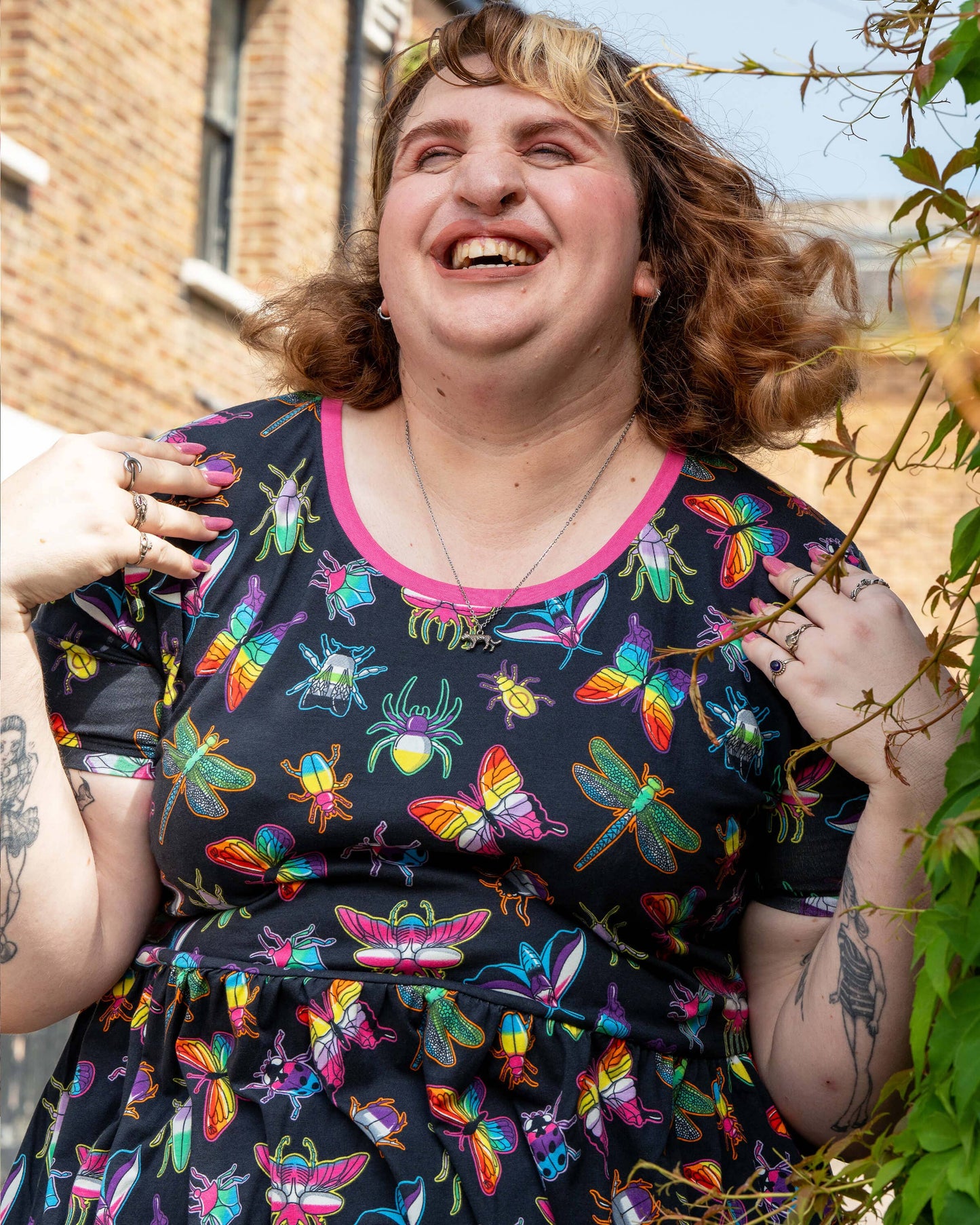 Rebel Romance PRIDE Bugs Stretch Smock Dress