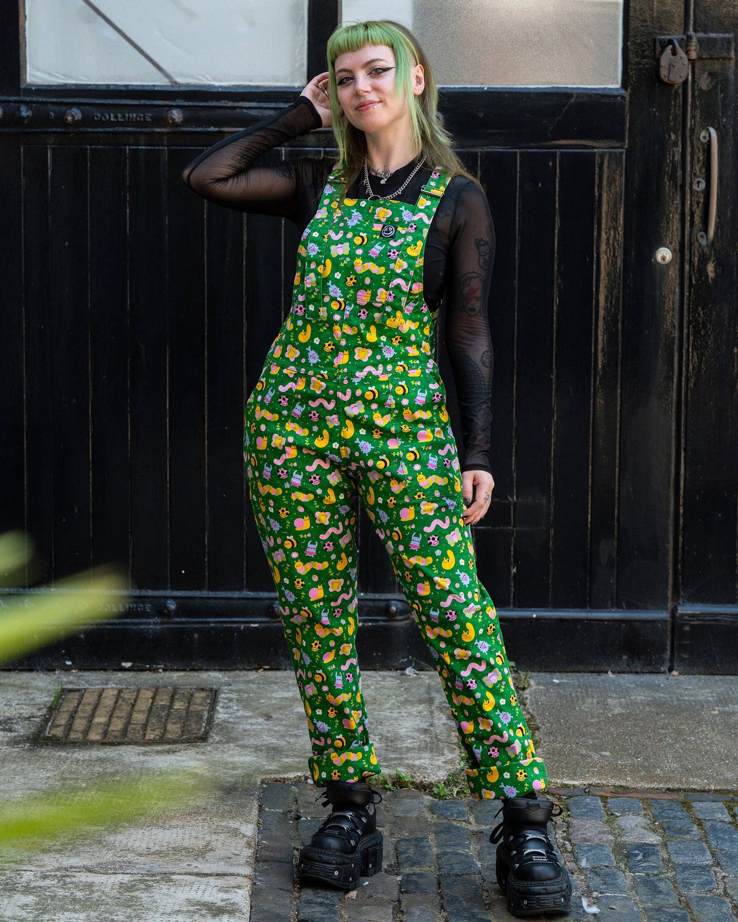Rebel Romance x Dipstick Store Bugs Stretch Dungarees