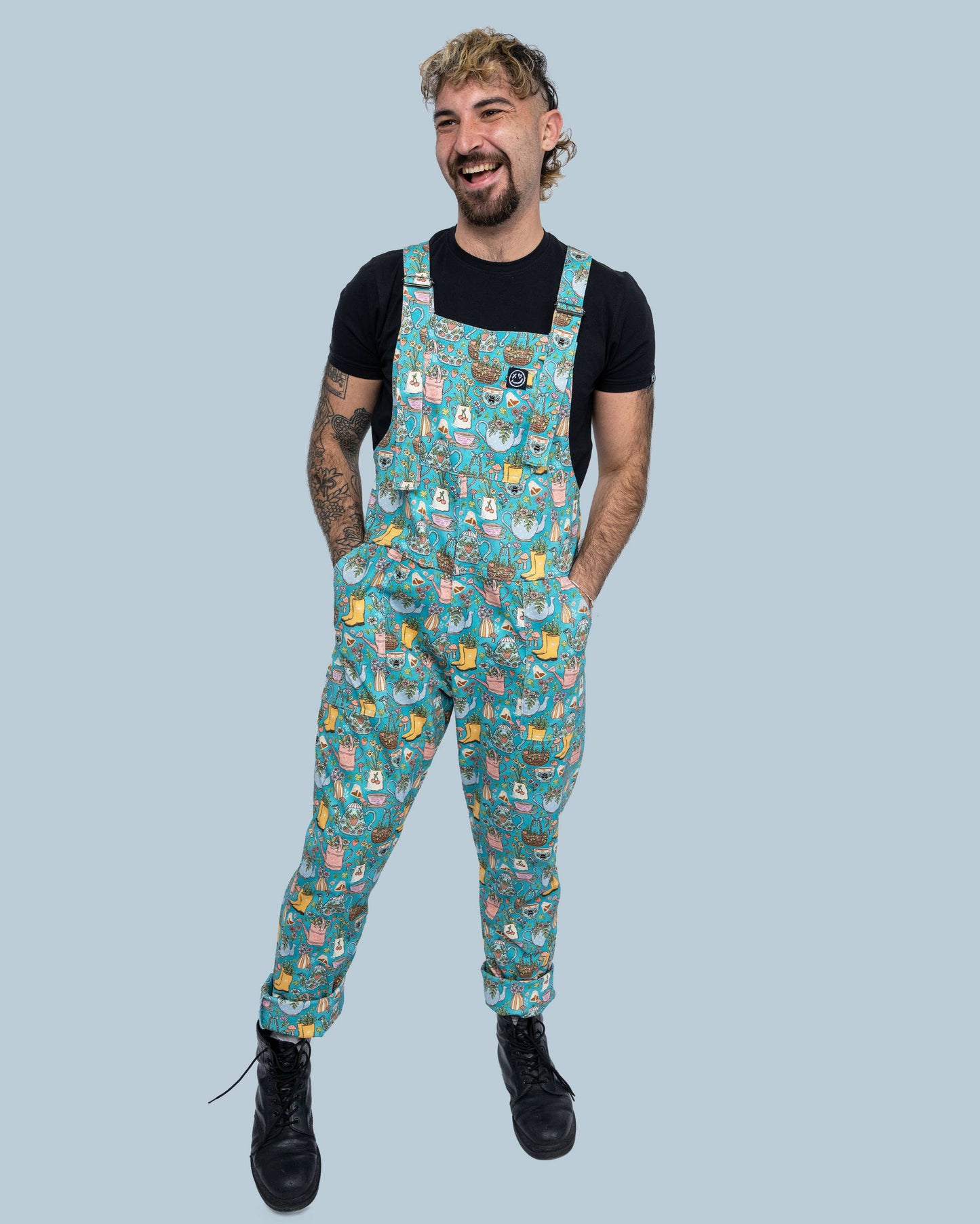 Rebel Romance Bloom & Brew Stretch Dungarees 