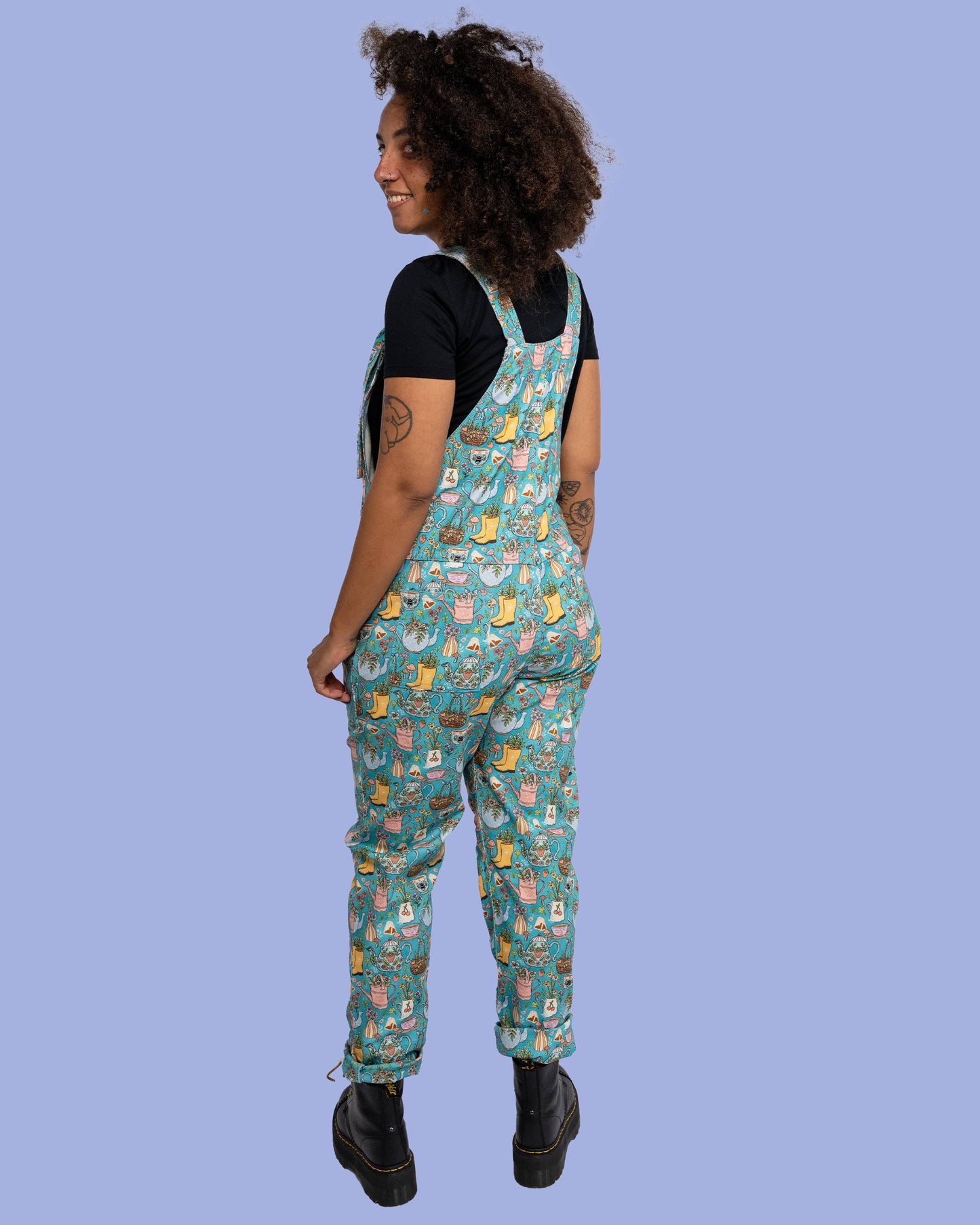 Rebel Romance Bloom & Brew Stretch Dungarees 