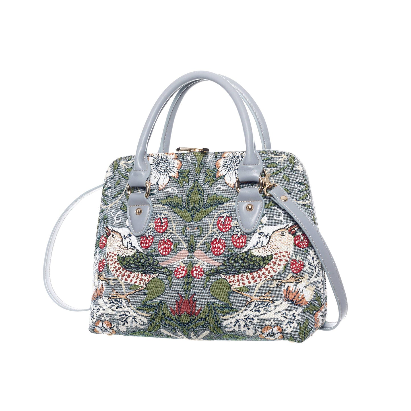 Strawberry Thief Grey - Convertible Bag