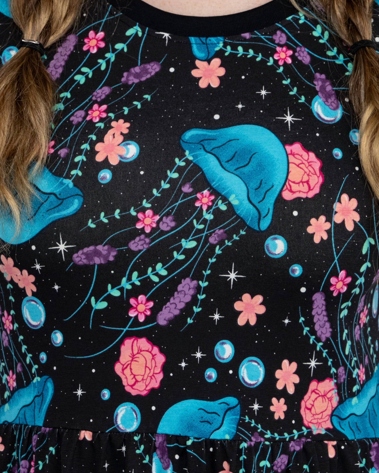 Rebel Romance Floral Jellyfish Midi Dress