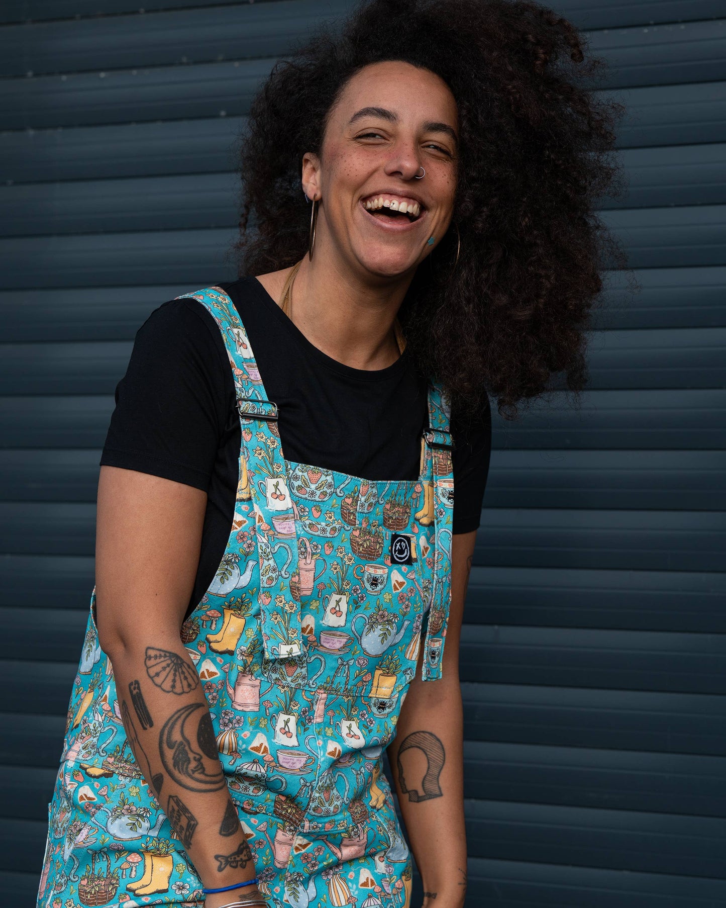 Rebel Romance Bloom & Brew Stretch Dungarees 