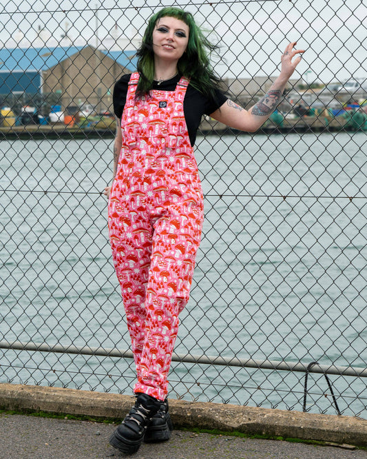 Rebel Romance x Stacey McEvoy-Caunt Mushrooms Stretch Dungarees 