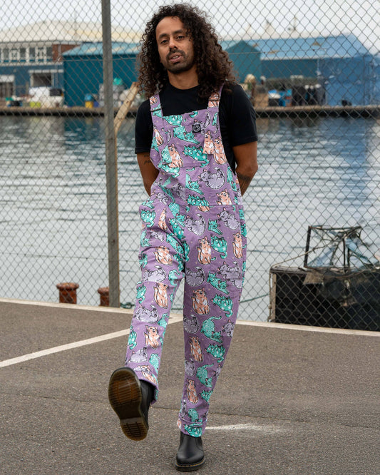 Rebel Romance x Abi Perry Purrfect Cats Stretch Dungarees