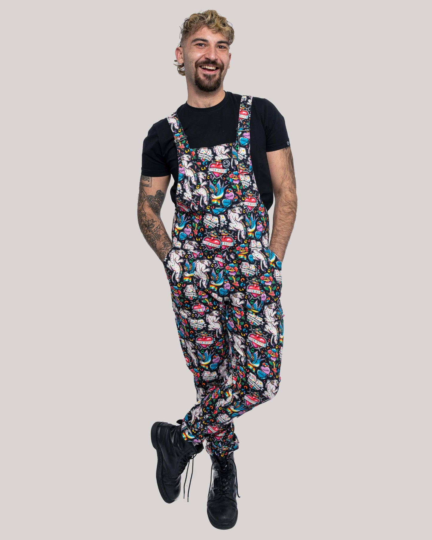 Rebel Romance PRIDE Tattoo Stretch Dungarees