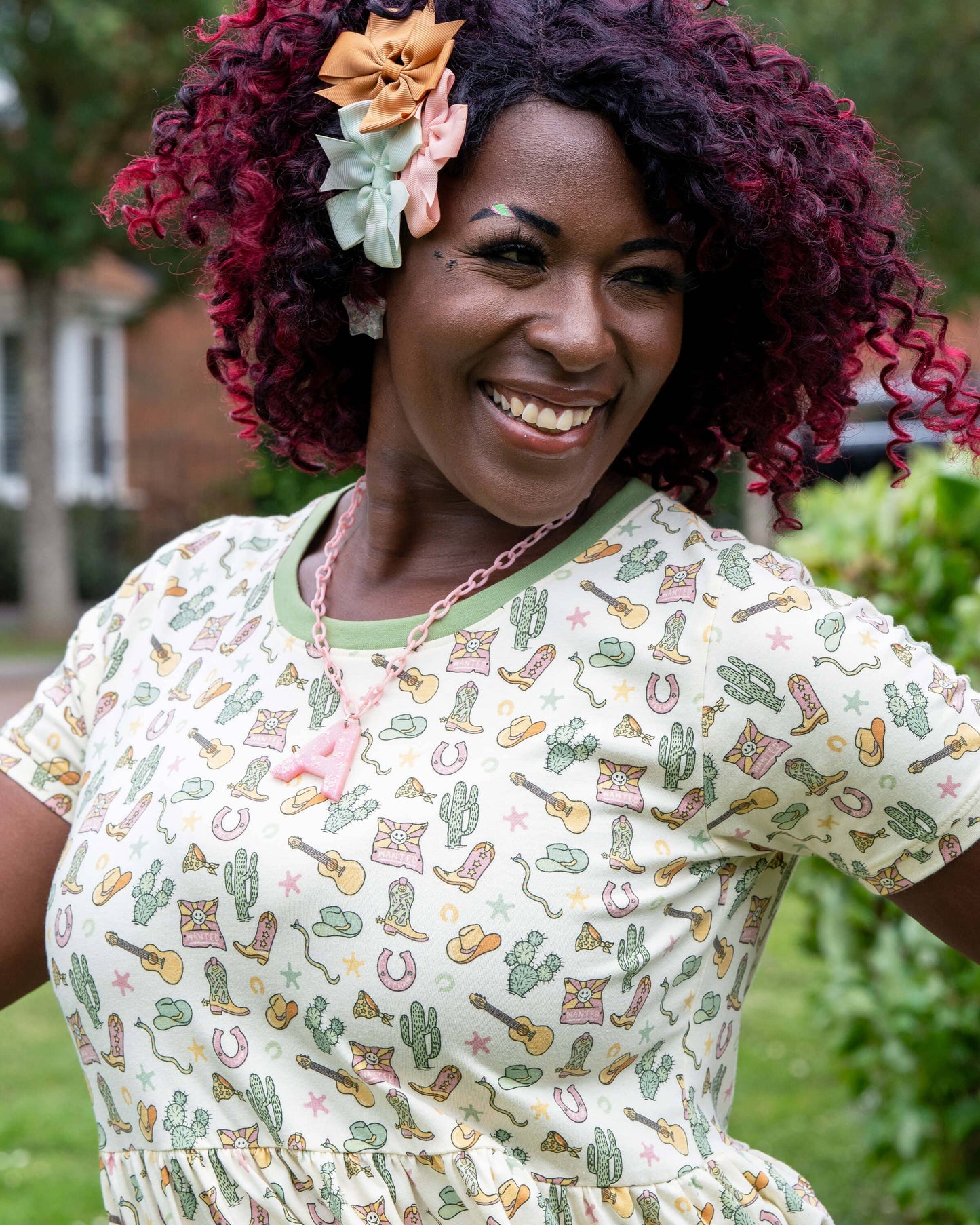 Rebel Romance x Yasmin Cousins Cowboy Stretch Smock Dress