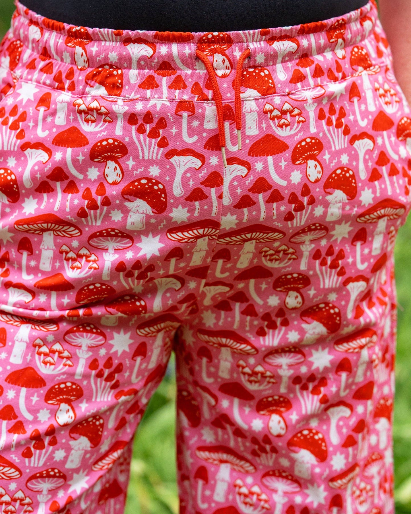 Rebel Romance Red & Pink Mushroom Wide Leg Trousers