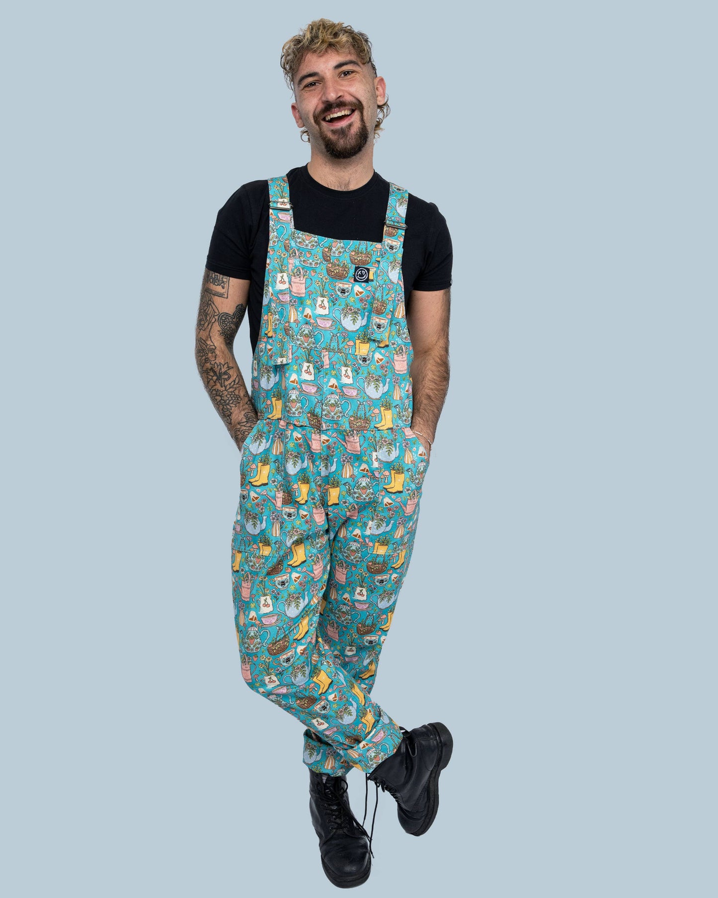 Rebel Romance Bloom & Brew Stretch Dungarees 