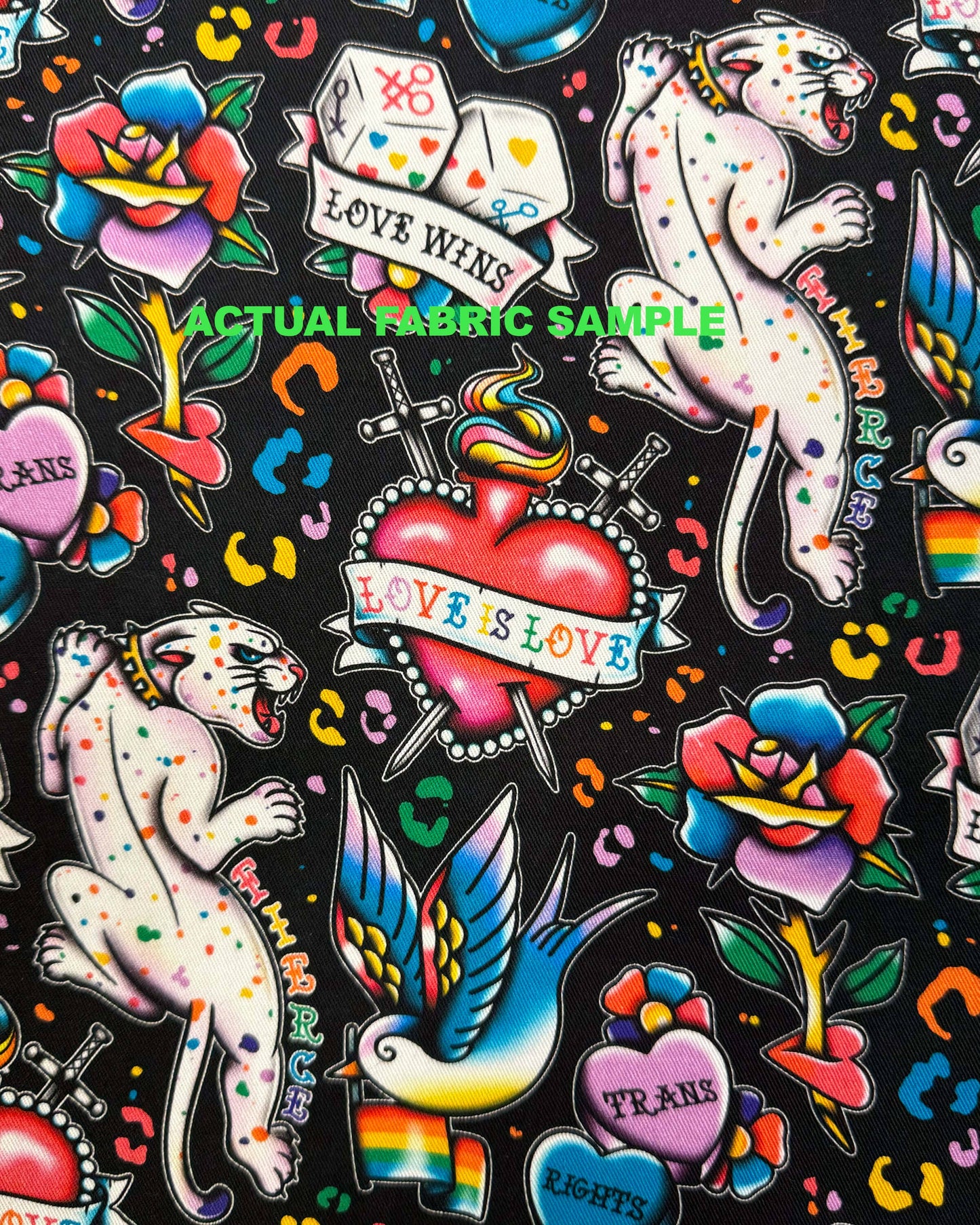 Rebel Romance PRIDE Tattoo Stretch Dungarees