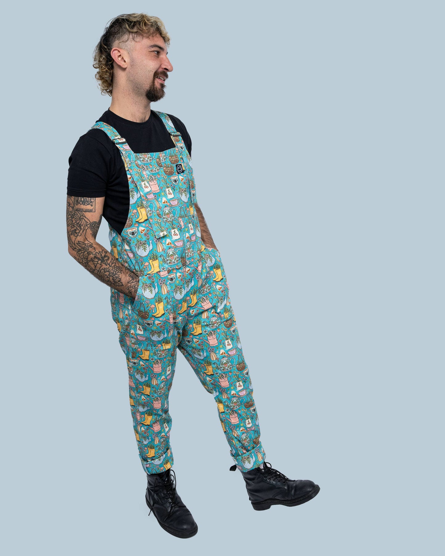 Rebel Romance Bloom & Brew Stretch Dungarees 