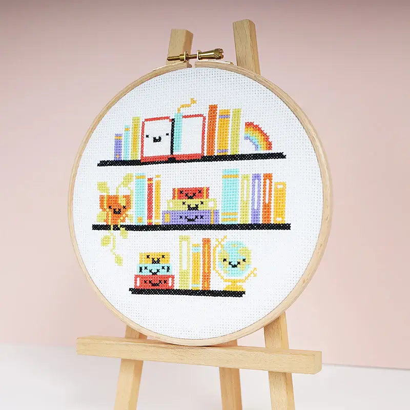 One More Chapter - Bookshelf Cross Stitch Kit