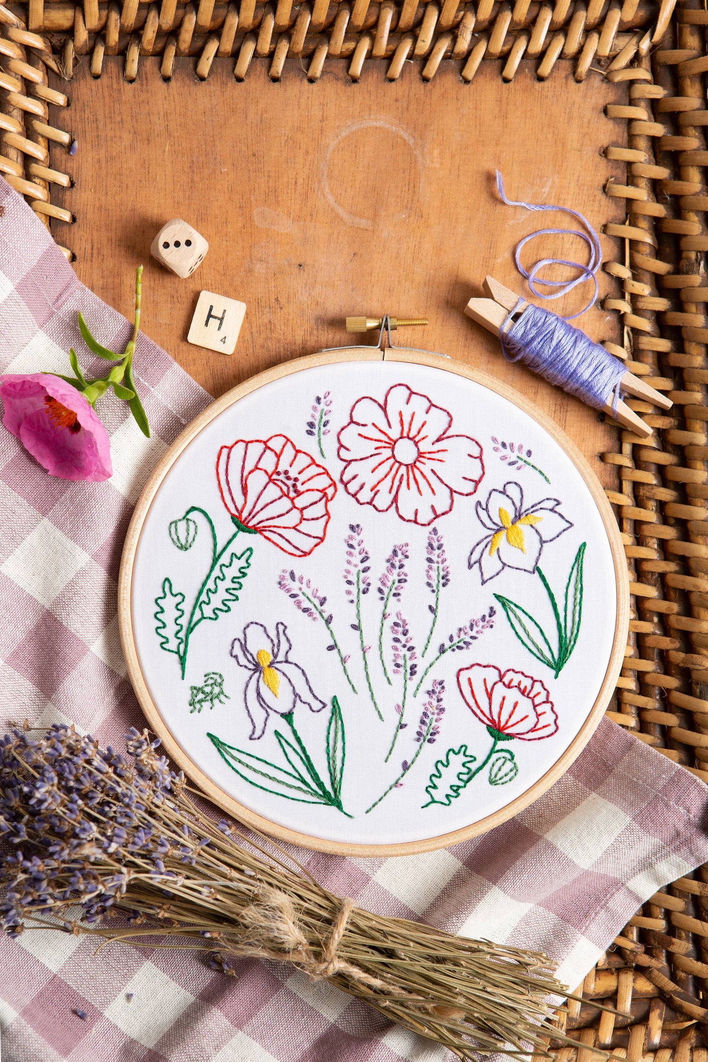 Fields of Provence Embroidery Kit | Complete Craft Kit for Beginners