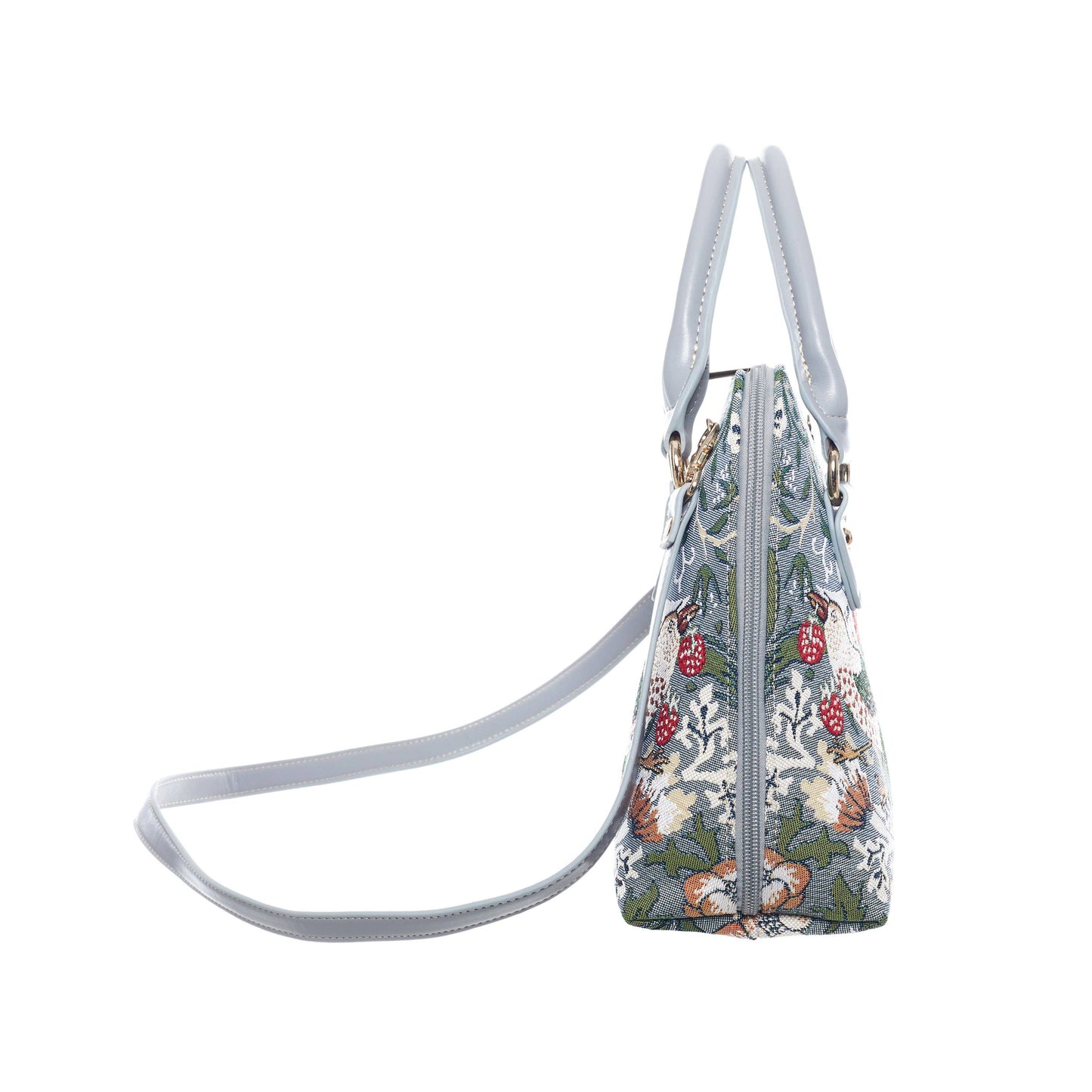Strawberry Thief Grey - Convertible Bag