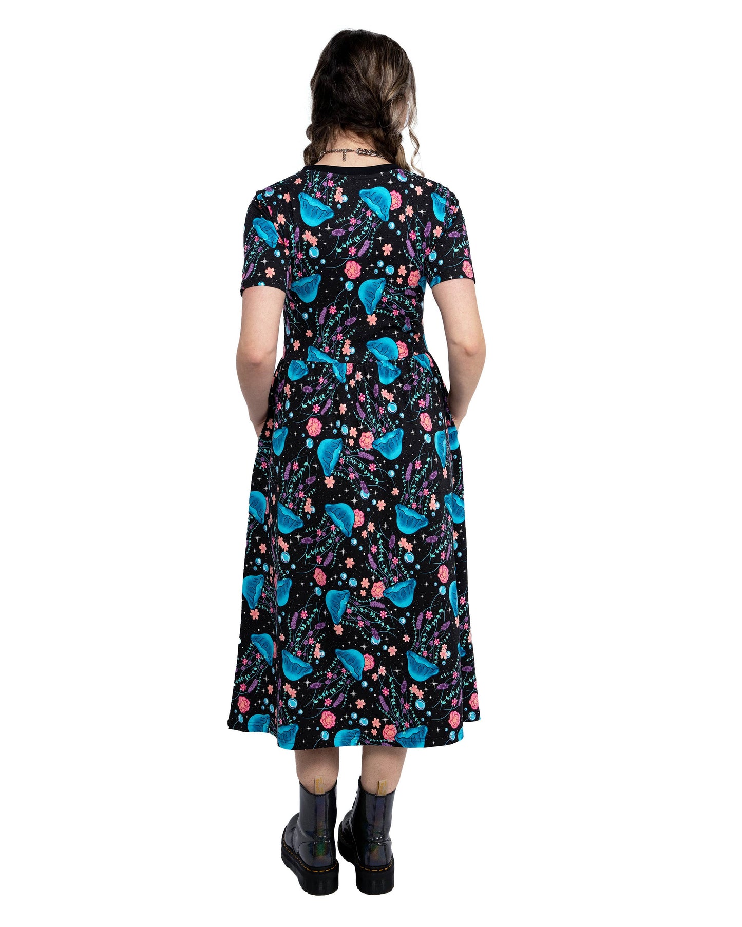 Rebel Romance Floral Jellyfish Midi Dress
