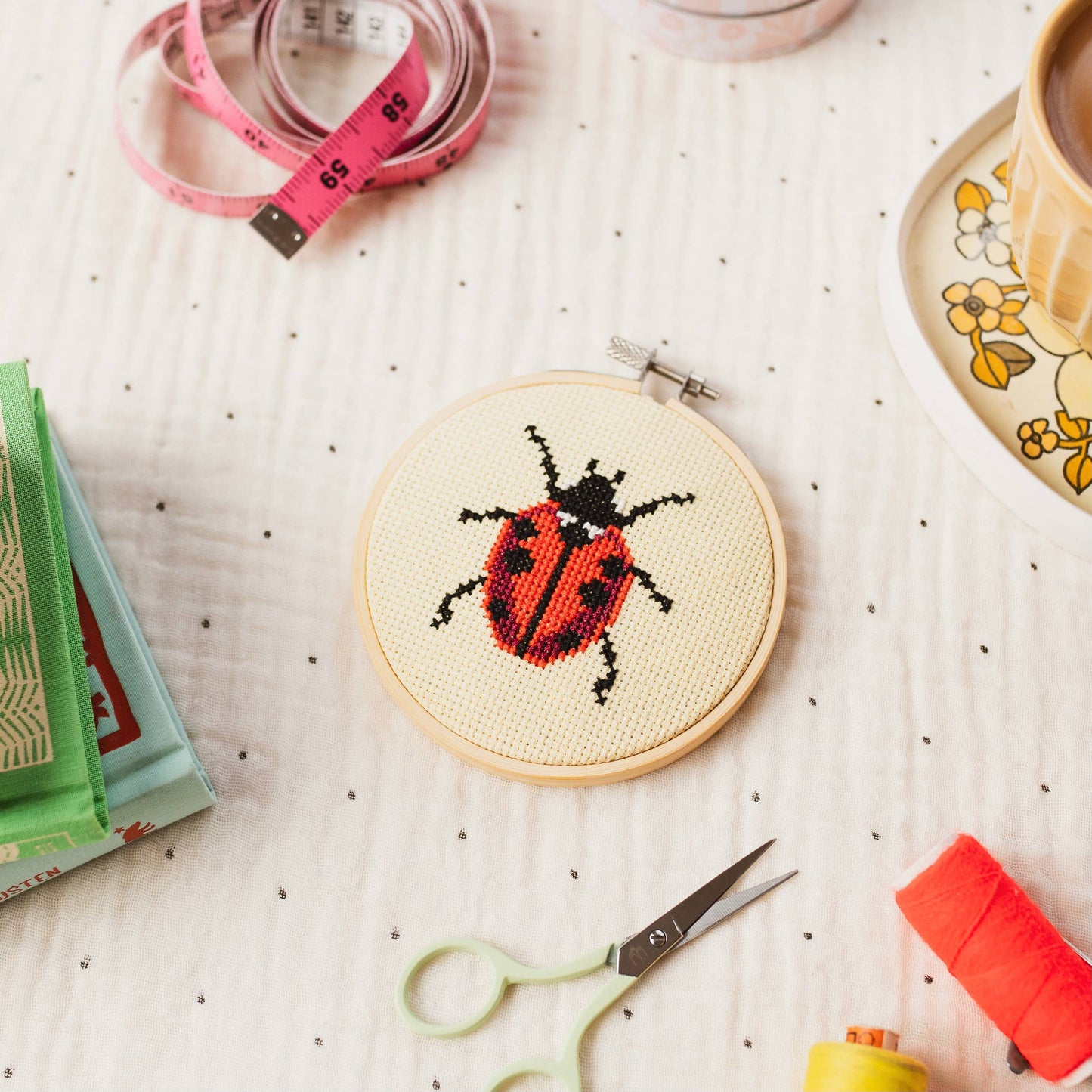 Beginner Ladybird Ladybug Cross Stitch Kit
