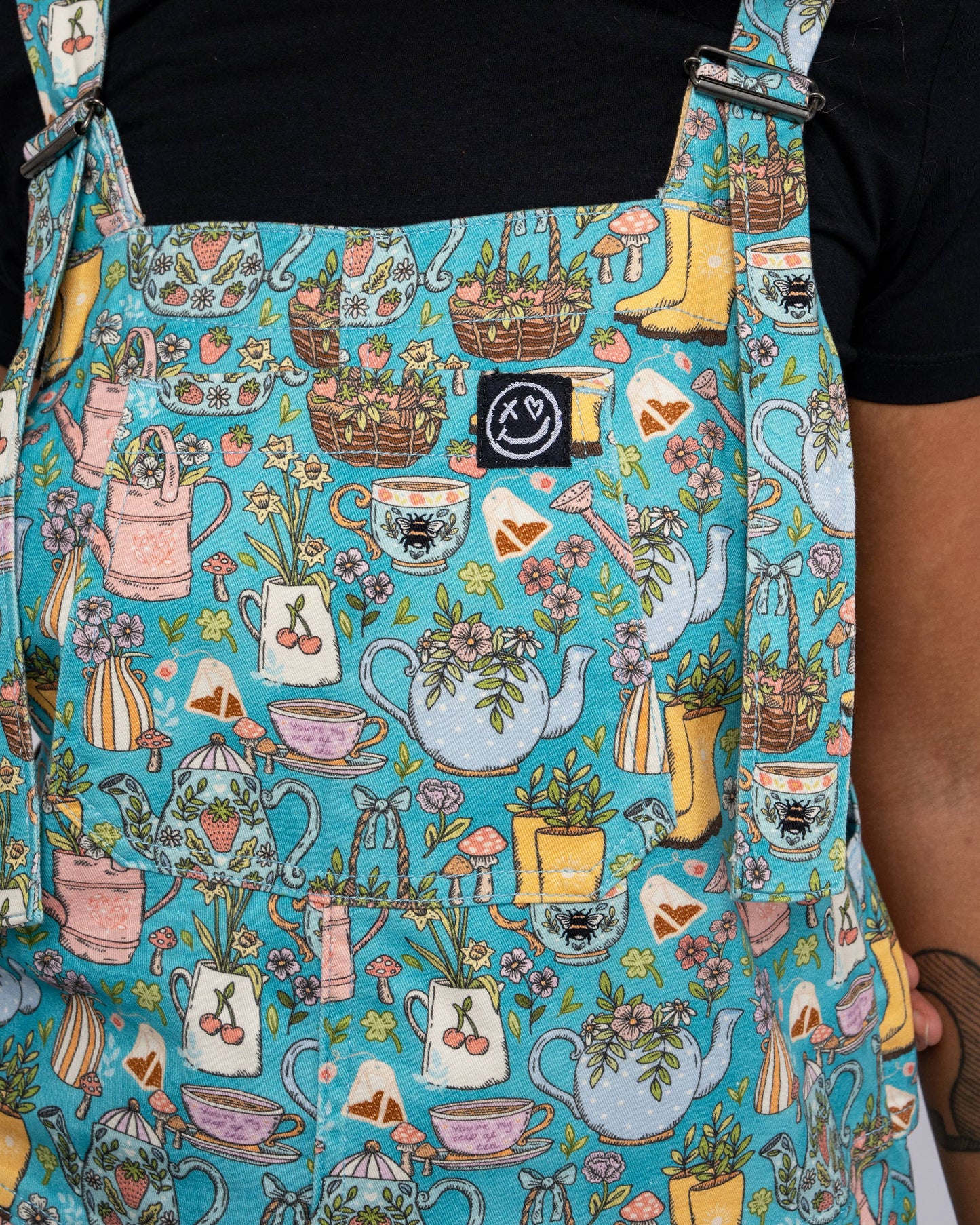 Rebel Romance Bloom & Brew Stretch Dungarees 