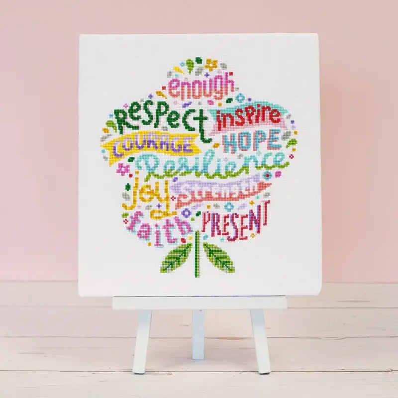 Positivity Blooms - Cross Stitch Kit